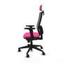 PIQUERAS Y CRESPO Silla de oficina Horna Rosa con mecanismo Sincro