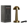 DKD Home Decor Lámpara Sobremesa Moderno Dorado Plateado Cobrizo LED Recargable Táctil 3 Niveles Brillo 3 Unidades 9 x 21 x 9 cm