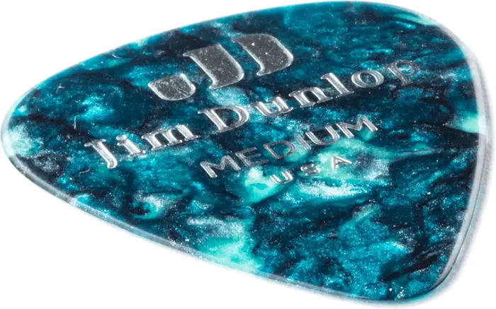 Dunlop Púas Genuine Celluloid Classic Turquesa - Medium Pack 72