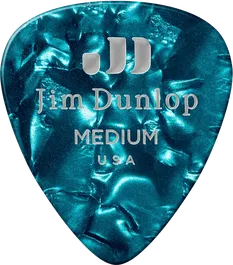 Dunlop Púas Genuine Celluloid Classic Turquesa - Medium Pack 72