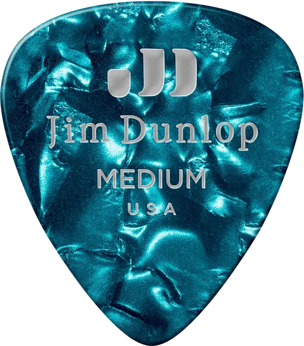 Dunlop Púas Genuine Celluloid Classic Turquesa - Medium Pack 72