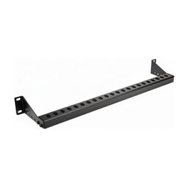 VALUE Guía de cables horizontal para rack de 19 pulgadas, profundidad ajustable, 1U, negro