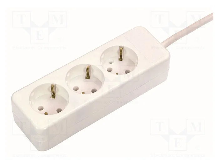 AS SCHWABE Prolongador de alimentación H05VV-F 3G1,5mm2 1,4m Blanco AS SCHWABE Prolongador de alimentación H05VV-F 3G1,5mm2 1,4m Blanco