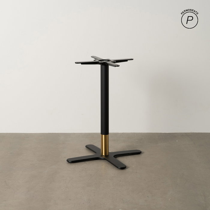 Patas para Mesa Negro-Oro Hierro Salón 45 X 45 X 72 cm Patas para Mesa Negro-Oro Hierro Salón 45 X 45 X 72 cm