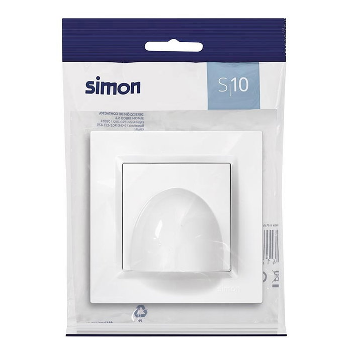 Simon Salida de cable blanco con marco serie 10