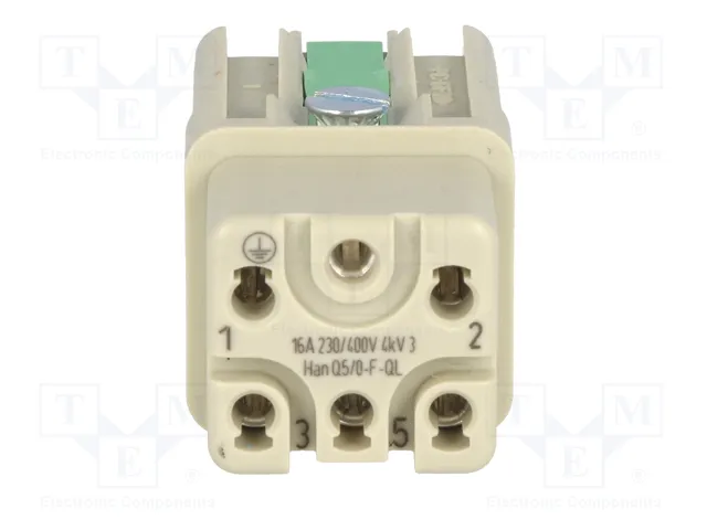 HARTING Han Q5/0-F-QL 2,5mm² Plantilla de Contacto Hembra