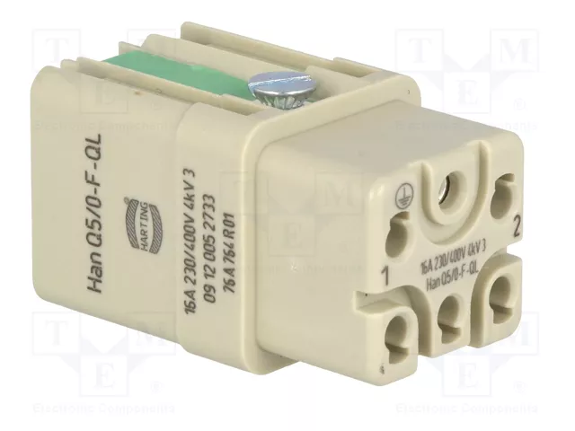 HARTING Han Q5/0-F-QL 2,5mm² Plantilla de Contacto Hembra