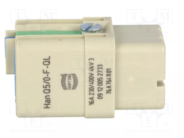 HARTING Han Q5/0-F-QL 2,5mm² Plantilla de Contacto Hembra