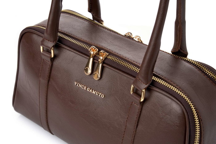 Vince Camuto Bolso de Hombro Marrón Chocolate - Cuero de Polivinilo Elegante y Duradero con 3 Bolsillos Interiores