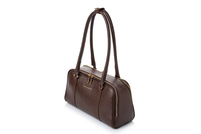Vince Camuto Bolso de Hombro Marrón Chocolate - Cuero de Polivinilo Elegante y Duradero con 3 Bolsillos Interiores