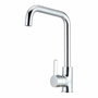 Verhal Grifo monomando de cocina serie Zeta caño alto plateado brillo
