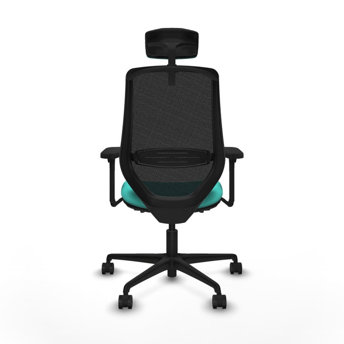 PIQUERAS Y CRESPO Silla de oficina Mardos con mecanismo Sincro/Traslack, Turquesa y Negro