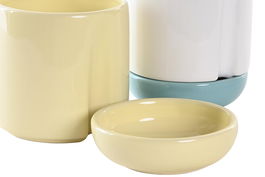 DKD Home Decor Macetero Terracota Mostaza Dolomita 12 x 15 x 12 cm (12 Unidades)