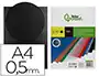 Liderpapel Tapa Encuadernacion Polipropileno Negro Opaco A4 0.5mm Paquete 100 Unidades