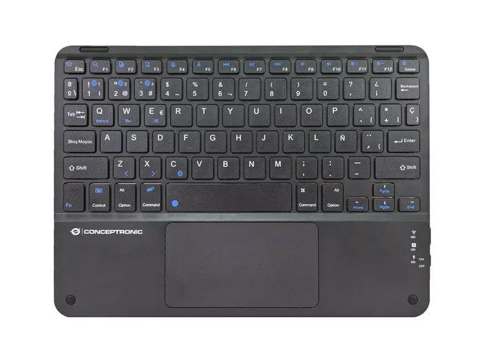 Conceptronic TOBIN01BES Teclado Bluetooth Compacto (Tenkeyless) Touchpad QWERTY Español Negro - Teclado Mini Inalámbrico Universal Conceptronic TOBIN01BES Teclado Bluetooth Compacto (Tenkeyless) Touchpad QWERTY Español Negro - Teclado Mini Inalámbrico Universal