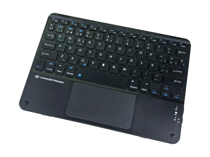 Conceptronic TOBIN01BES Teclado Bluetooth Compacto (Tenkeyless) Touchpad QWERTY Español Negro - Teclado Mini Inalámbrico Universal Conceptronic TOBIN01BES Teclado Bluetooth Compacto (Tenkeyless) Touchpad QWERTY Español Negro - Teclado Mini Inalámbrico Universal