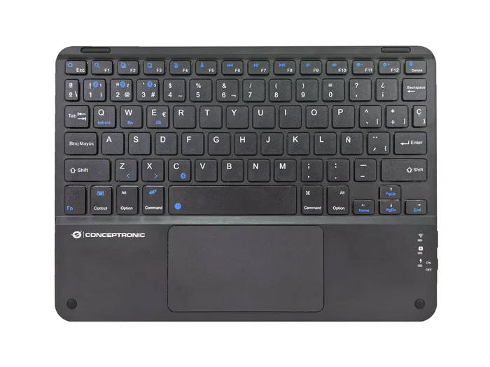 Conceptronic TOBIN01BES Teclado Bluetooth Compacto (Tenkeyless) Touchpad QWERTY Español Negro - Teclado Mini Inalámbrico Universal Conceptronic TOBIN01BES Teclado Bluetooth Compacto (Tenkeyless) Touchpad QWERTY Español Negro - Teclado Mini Inalámbrico Universal