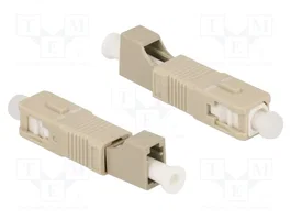 DeLOCK Acoplador híbrido de fibra óptica SC Simplex macho a LC Simplex hembra beige