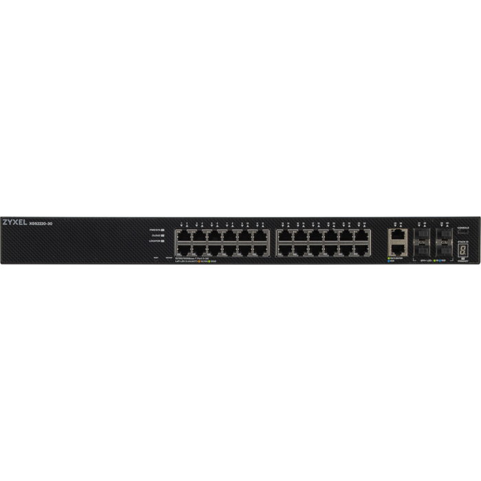 Zyxel XGS2220-30-EU0101F Switch Gestionado L3 con 24 Puertos Gigabit y 4 SFP+ Zyxel XGS2220-30-EU0101F Switch Gestionado L3 con 24 Puertos Gigabit y 4 SFP+