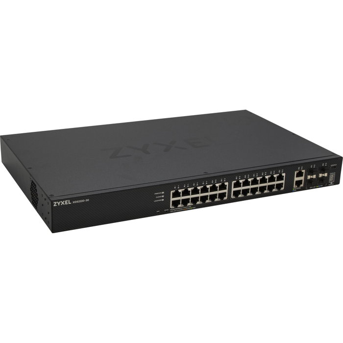 Zyxel XGS2220-30-EU0101F Switch Gestionado L3 con 24 Puertos Gigabit y 4 SFP+ Zyxel XGS2220-30-EU0101F Switch Gestionado L3 con 24 Puertos Gigabit y 4 SFP+