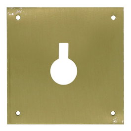 Micel Placa bocallave modelo Plp14 de latón con acabado latón satinado 80 x 80 mm