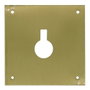 Micel Placa bocallave modelo Plp14 de latón con acabado latón satinado 80 x 80 mm