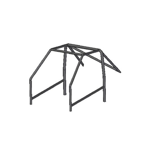 Sparco Jaula Antivuelco 00723171VT 4 Puntos Reforzada con Barras de Puerta FIA AS/J