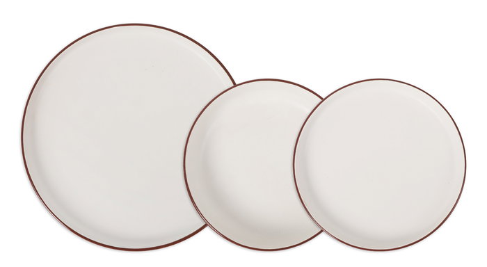 Santa Clara Vajilla Celtia 12 Piezas, Plato 27 cm, Incluye Plato Llano, Plato Hondo y Plato Postre, porcelana (2 Unidades)