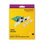 DeLOCK 89999 Tarjeta de Red Gigabit LAN PCI Express x1 Interna, 2 Puertos RJ45, RTL8111H, 10/100/1000 Mbit/s, Verde, para Windows/Mac/Linux