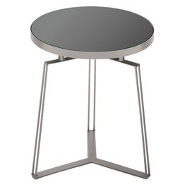 Versa Mesa auxiliar Versa Zua Metal Cristal Templado
