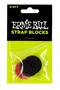 Ernieball Strap Blocks para Guitarra, Rojo y Negro, 4 Piezas