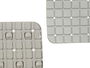 Berilo Alfombra Baño Antideslizante Cuadros Gris PVC 6 x 28 x 6 cm (Set de 6)