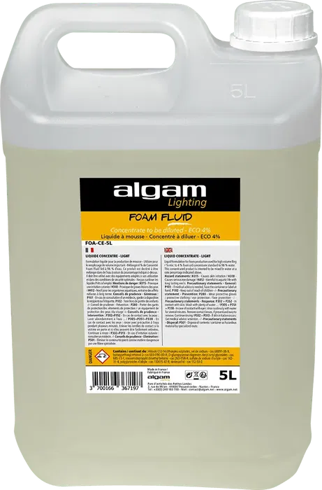 ALGAMLIGHT Líquido Eco para Máquinas de Espuma 4% - 5 Litros ALGAMLIGHT Líquido Eco para Máquinas de Espuma 4% - 5 Litros