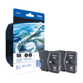Brother LC-985BK Multipack de 2 Cartuchos de Tinta Negra