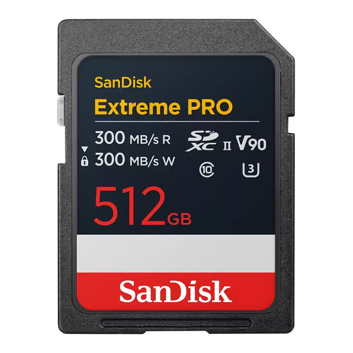 SanDisk Extreme PRO 512GB SDXC UHS-II V90, Tarjeta de Memoria de Alta Velocidad 300MB/s, Clase 10, U3, Resistente (SDSDXXD-512G-GN4IN) SanDisk Extreme PRO 512GB SDXC UHS-II V90, Tarjeta de Memoria de Alta Velocidad 300MB/s, Clase 10, U3, Resistente (SDSDXXD-512G-GN4IN)