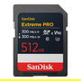 SanDisk Extreme PRO 512GB SDXC UHS-II V90, Tarjeta de Memoria de Alta Velocidad 300MB/s, Clase 10, U3, Resistente (SDSDXXD-512G-GN4IN)