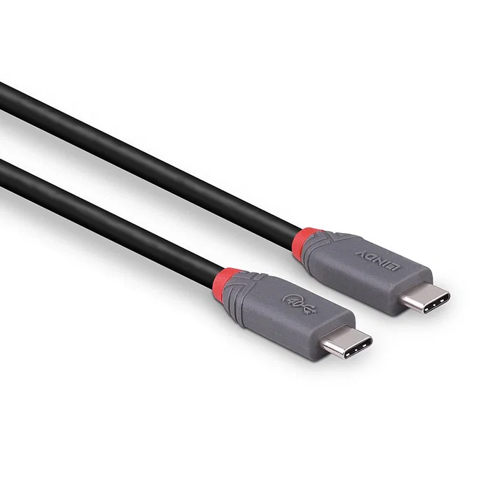 Lindy 36947 Cable USB USB4 Gen 3x2 USB-C a USB-C 0.8 m Negro