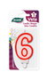 Algon Vela Blanca Con Borde Rojo N.6 7 cm (36 Unidades)