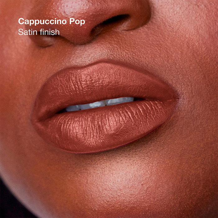 Clinique POP LONGWEAR SATIN barra de labios #Cappuccino Pop 1 u - Larga duración, acabado satinado, sin fragancias