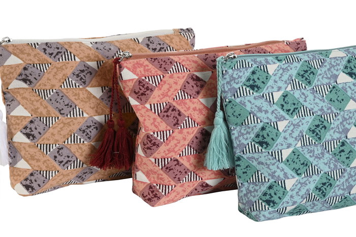 DKD Home Decor Neceser Mediterraneo Colección Zambia Marron Coral 5 x 25 x 20 cm (3 Unidades) DKD Home Decor Neceser Mediterraneo Colección Zambia Marron Coral 5 x 25 x 20 cm (3 Unidades)