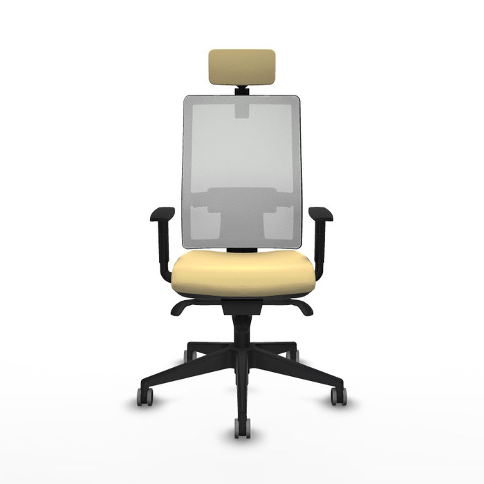 PIQUERAS Y CRESPO Silla de oficina Horna con Mecanismo Sincro, Crema y Blanco PIQUERAS Y CRESPO Silla de oficina Horna con Mecanismo Sincro, Crema y Blanco