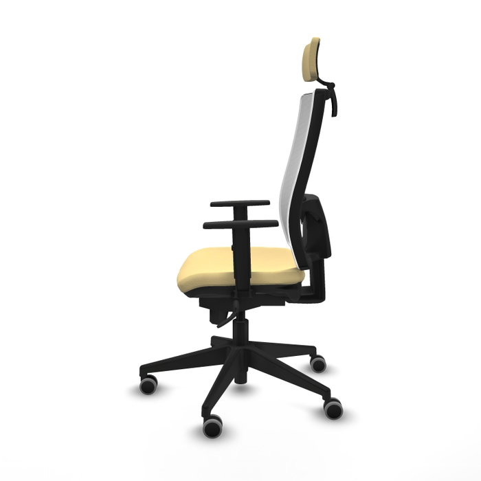 PIQUERAS Y CRESPO Silla de oficina Horna con Mecanismo Sincro, Crema y Blanco PIQUERAS Y CRESPO Silla de oficina Horna con Mecanismo Sincro, Crema y Blanco