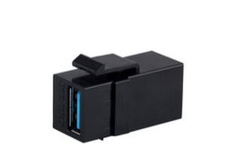 MicroConnect KEYSTONE-USBA Adaptador Keystone USB-A Hembra a Hembra para Placa de Pared o Panel de Parcheo, Extensión de Conexión USB