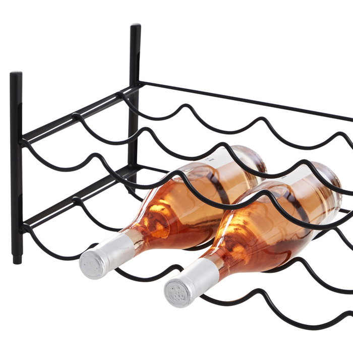 Day Botellero para 12 Botellas Alambre Negro Guardar y Presentar Vinos