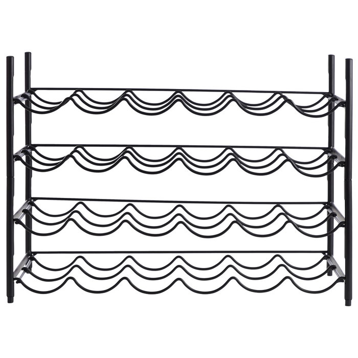 Day Botellero para 12 Botellas Alambre Negro Guardar y Presentar Vinos