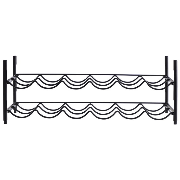 Day Botellero para 12 Botellas Alambre Negro Guardar y Presentar Vinos