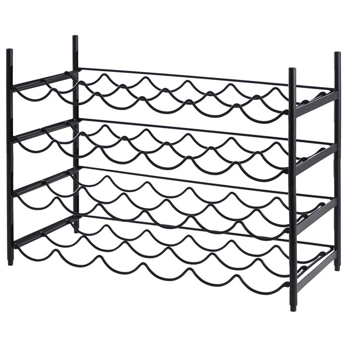 Day Botellero para 12 Botellas Alambre Negro Guardar y Presentar Vinos
