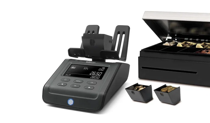 Safescan 6175 Contador de Dinero y Monedas Negro - Cuenta Billetes, Monedas y Artículos No Monetarios con Precisión