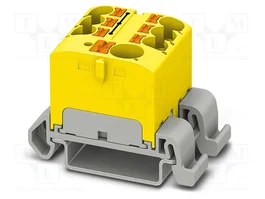 PHOENIX CONTACT PTFIX 10/6X4-NS35A YE Conector de carril 32A 800V