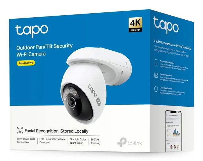 TP-Link Tapo TC46 Cámara de Seguridad 4K Wi-Fi 6 Exterior/Interior
